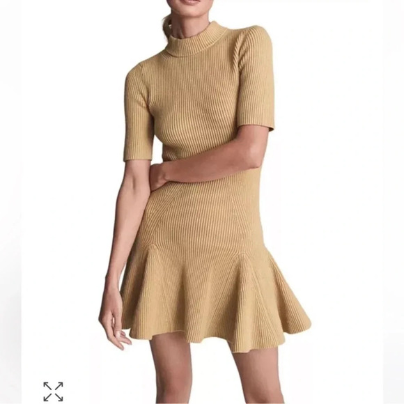 NWT REISS Amelia Knitted Flippy Dress size large - Picture 2 of 6